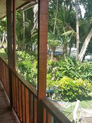 a view from the porch of a resort at Hotel Cabinas Mar Y Cielo in Montezuma