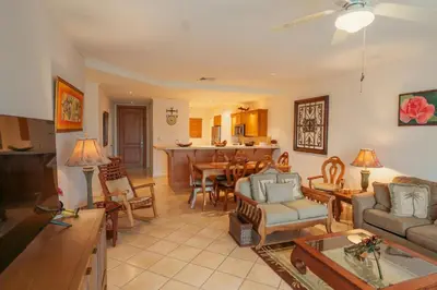 a living room with a couch and a table at CR Luxury Del Mar 2Q 3 Bdrm in La Mona