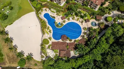 an overhead view of a pool at a resort at CR Luxury Del Mar 2Q 3 Bdrm in La Mona