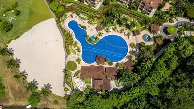 an overhead view of a pool at a resort at CR Luxury Altavista 2A 3 Bdrm in La Mona