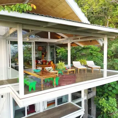 Casa AguasPoolYoga deckwalk to Surf Point
