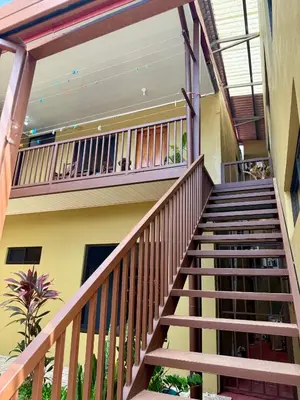 a staircase leading up to a house at Apartamento Bella Vista in Quepos