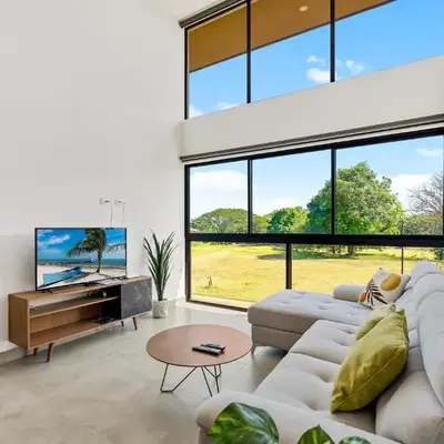 8-min Walk to Beach with Pool & Golf