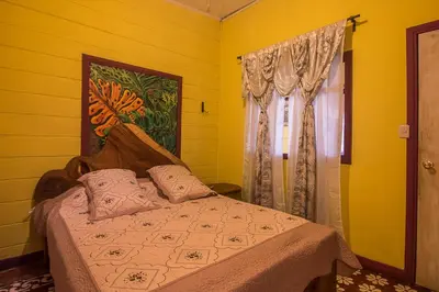 a bedroom with a bed and a window at Casa Antigua Hotel in Alajuela City