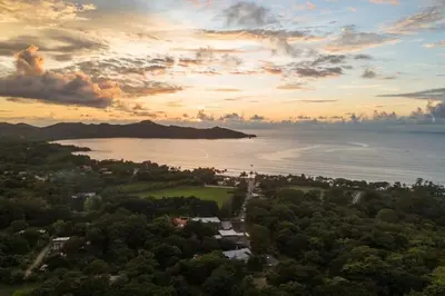 an aerial view of a island in the water at Suite 3 Jaguar - Beach & Pool 2 BR Condo in Brasilito