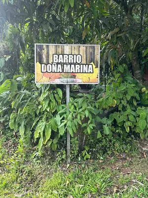 a sign that reads barrio dona mariana at Casa Marina in Pedregal