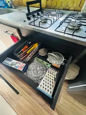 a drawer in a kitchen with a stove at House with a private swimming pool in Chontales