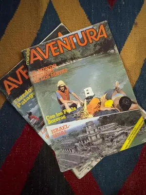 a magazine with a picture of a man on it at Coco Cabana in the Jungle in Sarapiquí