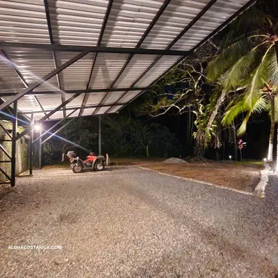 a car parked inside of a garage at night at Vacation Rental Montezuma - 3BD, 3BA, Sleeps 8 in Delicias