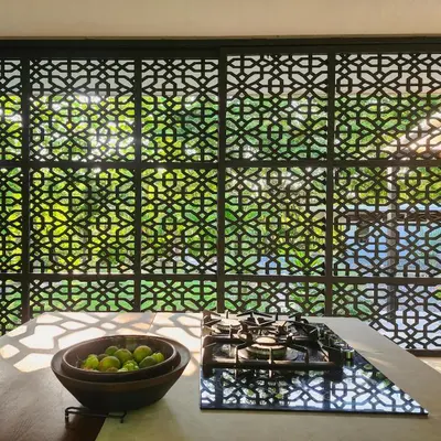 a bowl of fruit on a table in front of a window at Vacation Rental Montezuma - 3BD, 3BA, Sleeps 8 in Delicias