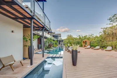 an image of a house with a swimming pool at The Bungalows #2 - Boutique Hotel in Flamingo Beach - Top Level Studio in Playa Flamingo