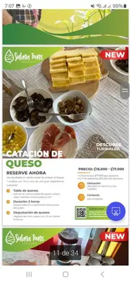 a page of a menu for a restaurant with food at Casa Roncha Hospedaje in Turrialba