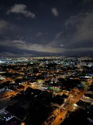 a view of a city lit up at night at Great View in Escalante! in San José