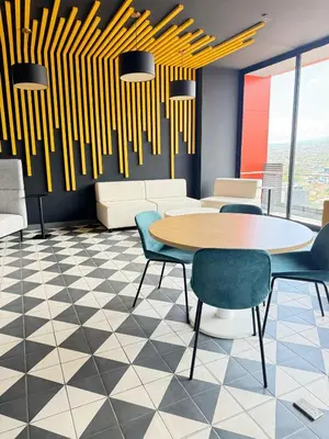 a dining room with a table and chairs at Great View in Escalante! in San José