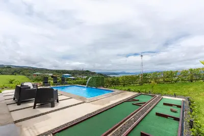 an image of a swimming pool in a villa at La Vista in Piedras