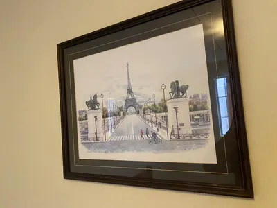 a picture of a picture of the eiffel tower at Close to Walmart supermarket chain in San Pablo