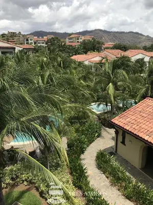 an aerial view of a resort with palm trees at Luxury Pacifico 3 Bedroom 2 Bath with 300 Mbps WI-FI in Coco