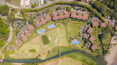 an aerial view of a estate with houses at Del Mar 2A 3 bdr Ocean View in Los Suenos in Herradura