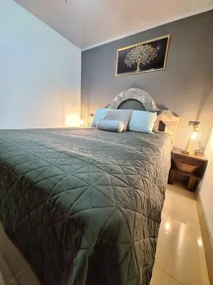 a bedroom with a large bed in a room at Apartamento Studio cerca de Playa Tamarindo in Villarreal