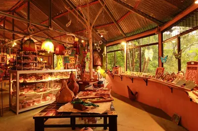 a store filled with lots of items in a room at Lucky Bug Bed And Breakfast in Nuevo Arenal