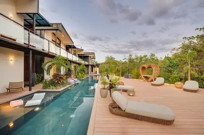 an image of a swimming pool at a villa at The Bungalows Flamingo - 10 Unit Boutique Hotel in Playa Flamingo