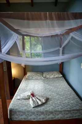 a bed in a room with a bunk bed at Luz En El Cielo Eco-B&B/Hostel in Montezuma