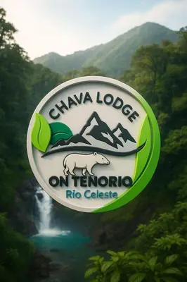 a sign for anarma lodge on thermooco rico college at Chava Lodge On Tenorio Rio Celeste in Rio Celeste