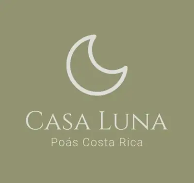 a logo for the costa luna yoga costa rica at Casa Luna Poás Costarica in Sabana Redonda