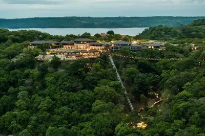 an aerial view of a resort in the forest at Nekajui Peninsula Papagayo, a Ritz-Carlton Reserve Residence in Papagayo, Guanacaste