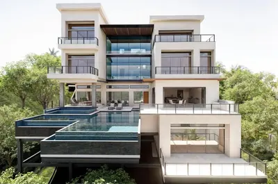 an image of a house with a swimming pool at Casa Grande Caletas in Jacó