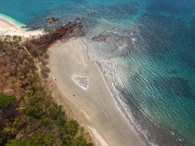 an aerial view of a beach and the ocean at Studio Ronda 18 - At Las Catalinas in Playa Danta