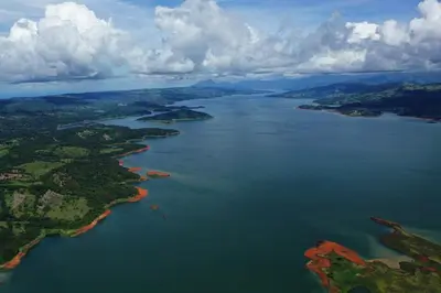 an aerial view of a large body of water at Casita Amapola in Tilarán