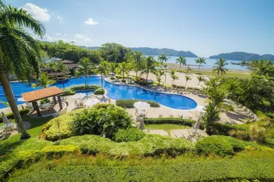 an aerial view of the pool at the resort at Colina 8E 2 bdr Garden View in Los Suenos in Herradura