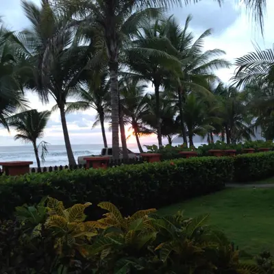 a view of the beach from the resort at Bahia Azul 3A in Jacó