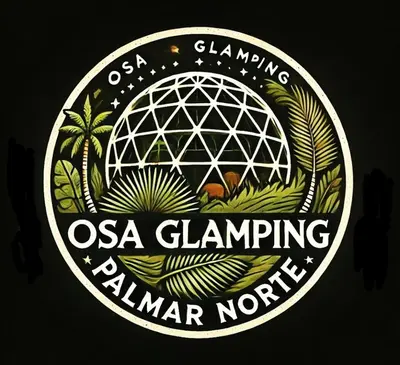 a logo for osa clambering khmer nonprofit at Osaglamping in Palmar Norte