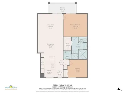 a floor plan of a house at Elegant Condo in High-End Resort Community with Pool and Beach Club Access in Coco