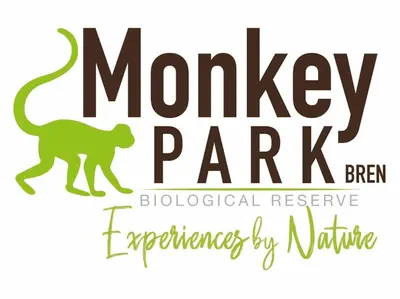 a monkey parakeet logo with the words monkeyerry parakeet biological reserve at Fortuna Flat Walk & Value in Fortuna