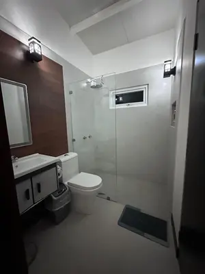 a bathroom with a toilet and a sink and a shower at Loft en San José de pinilla avellanas guanacaste in San José Pinilla