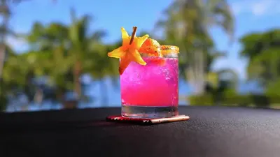 a drink with a star on top of a table at Stunning Ocean View Villa in Playa Coco and Ocotal in Ocotal