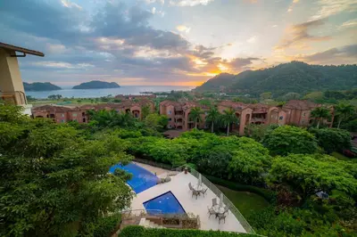 an aerial view of a villa with a resort at Montecielo 4A - 3 bdr 3 1 ang a half bath Ocean View in La Mona