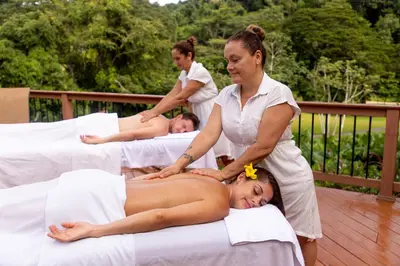 a group of people getting a woman laying on beds at Bella Vista 2C - 3 bdr 3 1 and a half bath in La Mona
