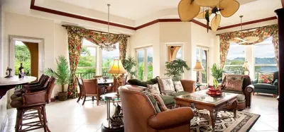 a living room with a couch and a table at Bella Vista 4B - 3 bdr -3 1 and a half bath Ocean View in La Mona