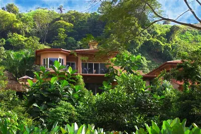 a house in the middle of a forest at Casa Oasis 5 bdr private pool in La Mona