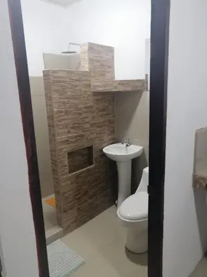 a bathroom with a toilet and a sink at CASA TICA Apart 1 y 2 in Potrero