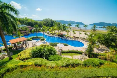 an aerial view of the pool at the resort at Vista Bahia 3D - 3bdr 3bath plunge pool in Herradura