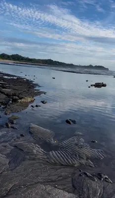 a large body of water with rocks on the shore at Green Point Nature Retreat in Nosara