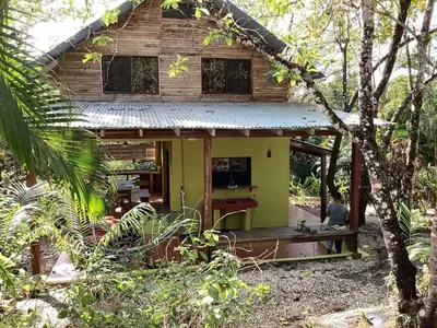 a small house in the middle of a forest at House on the Hill in Montezuma