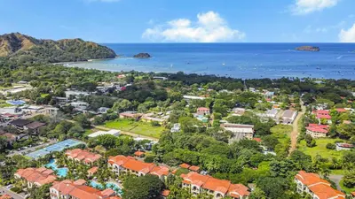 an aerial view of a resort near the ocean at Casa Matcha, BRAND NEW! Ocean Views & Beach Club in Sardinal