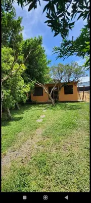 a house in the middle of a yard with trees at Apartamento Norte y Sur in Monteverde Costa Rica