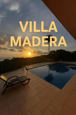 a sign that reads villa madre with a swimming pool at Manys house in Ballena
